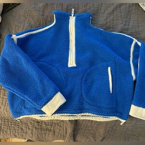 Blue and White Fleece Jacket